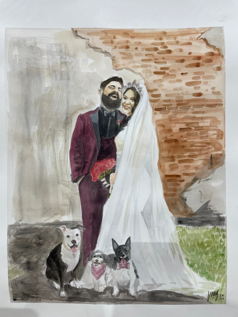 WEDDING LIVE PAINTING-Depósito para separar