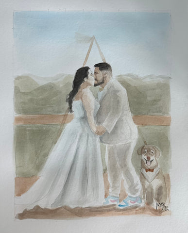 WEDDING LIVE PAINTING-Depósito para separar